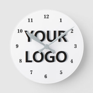 Ronde Horloge personnalisée avec logo d'entreprise pour
