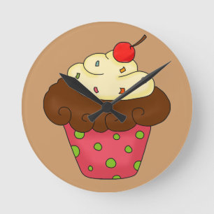 Ronde Horloge personnalisée de petit gâteau