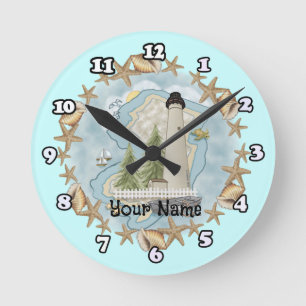 Ronde Horloge phare New Jersey Shells