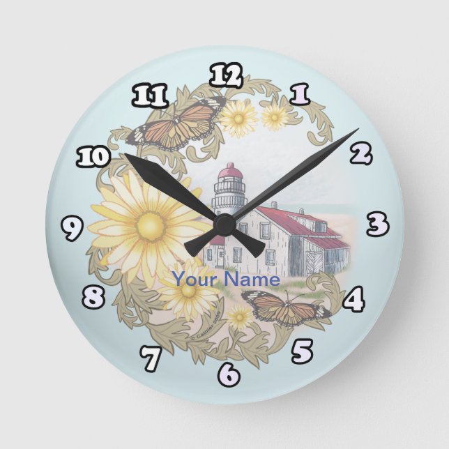 Ronde Horloge phare papillon (Recto)