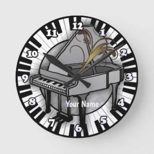 Ronde Horloge piano à queue