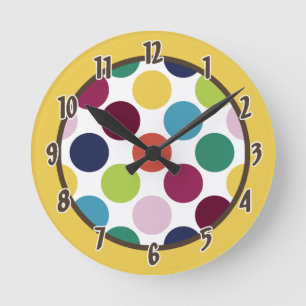 Ronde Horloge Pointe Colorée De Mood Moderne
