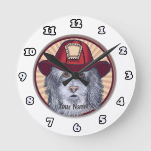 Ronde Horloge Pompier Chien de Berger