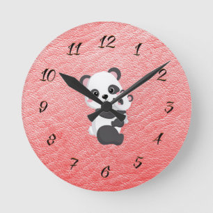Ronde Horloge pour enfants chambre avec maman et bébé pa