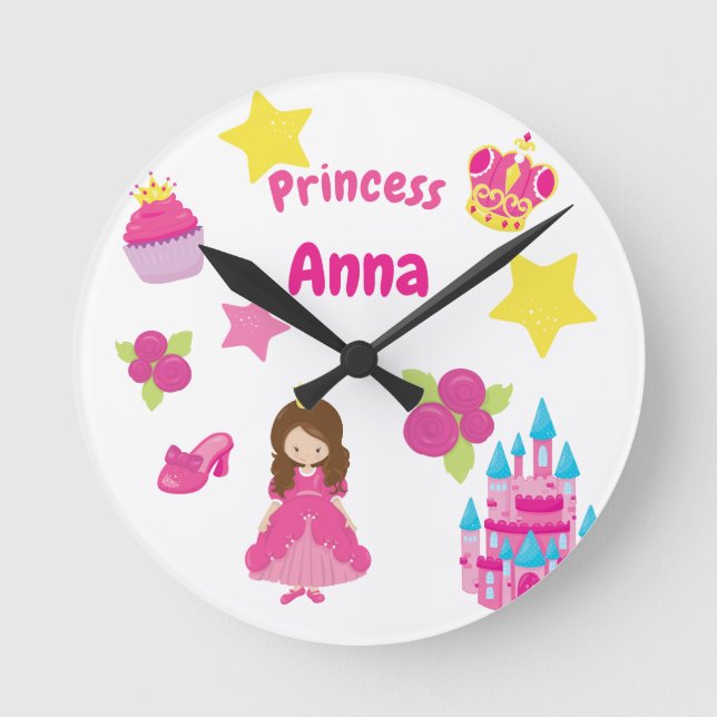 Ronde horloge princesse personnalisée (Recto)