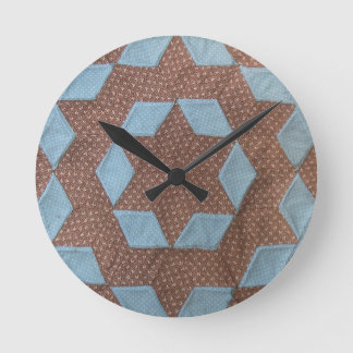 Ronde horloge - Quilt - Motif de château