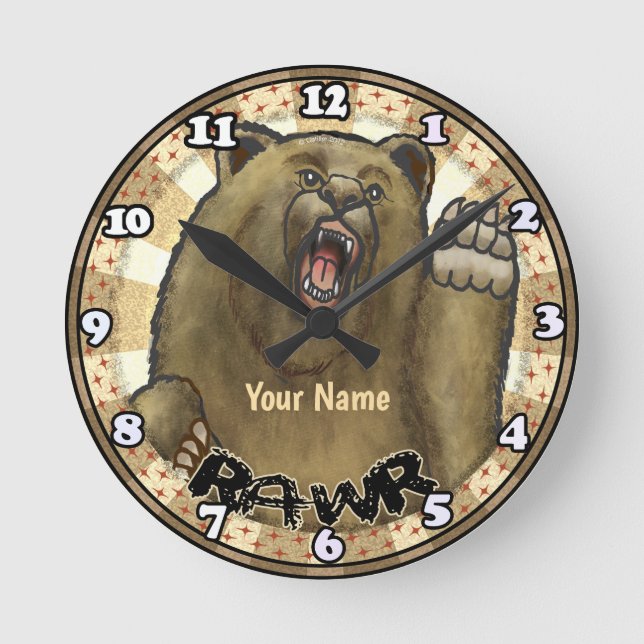 Ronde Horloge Rawr Bear (Recto)