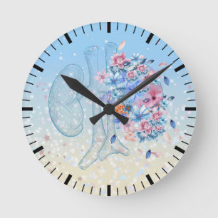 Ronde Horloge rénale florale pour l'unité de néphrologie