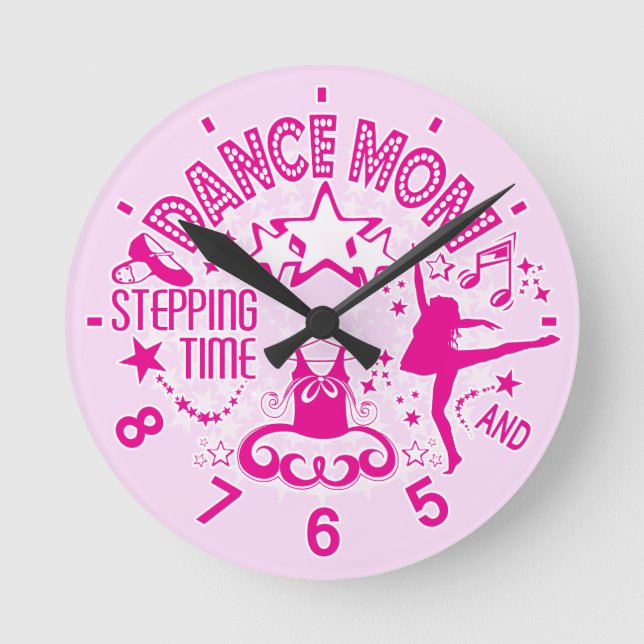 Ronde Horloge Rose Dance Mom (Recto)