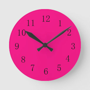Ronde Horloge Rose de la cuisine rouge