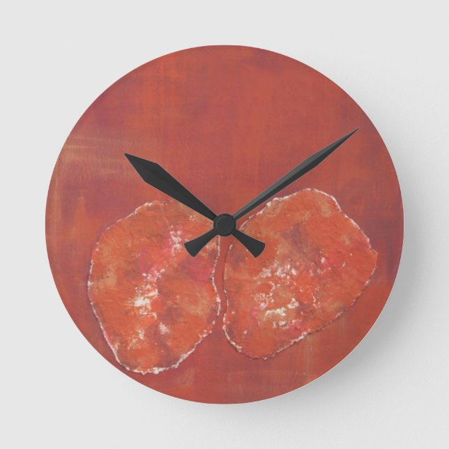 Ronde Horloge rouge Ameoba (Recto)