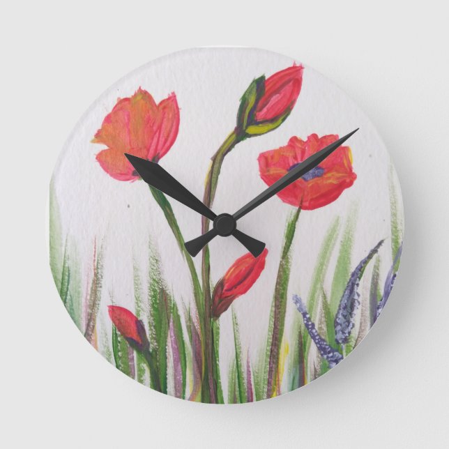 Ronde Horloge rouge sauvage (Recto)