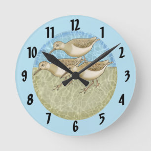 Ronde horloge Sandpipers