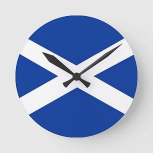 Ronde horloge scotish de drapeau de pays de l'Ecosse