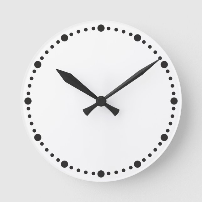 Ronde Horloge simple avec points noirs (Recto)
