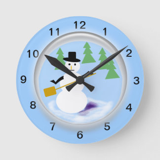 Ronde Horloge - Snowman dans le monde