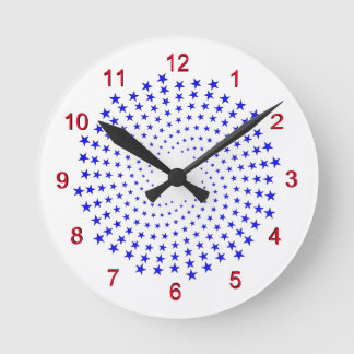 Ronde Horloge - Spirales des étoiles bleues