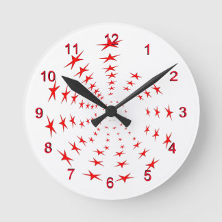 Ronde Horloge - Spirales des étoiles rouges