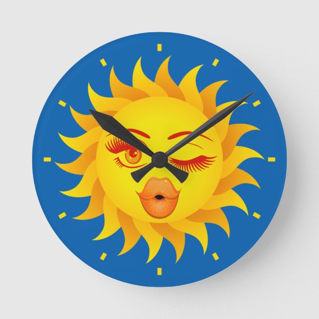 Ronde Horloge Sun Emoji (Recto)
