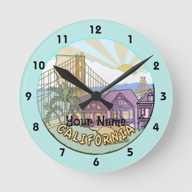 Ronde Horloge Sunny California (Recto)