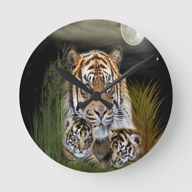 Ronde Horloge Tiger et Cubs (Recto)