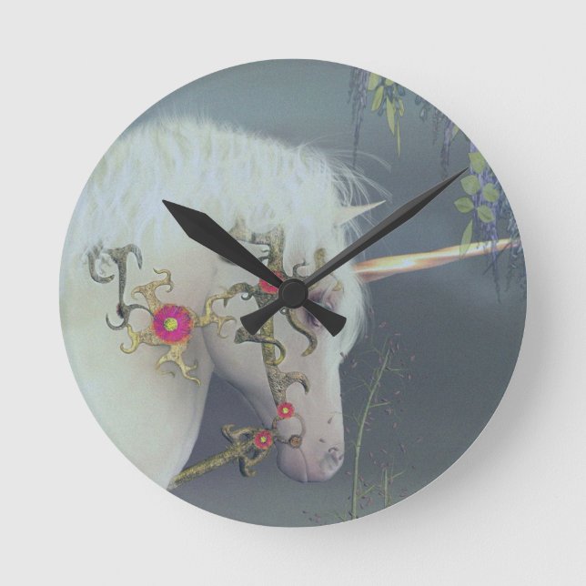 Ronde Horloge Unicorne Imaginaire (Recto)