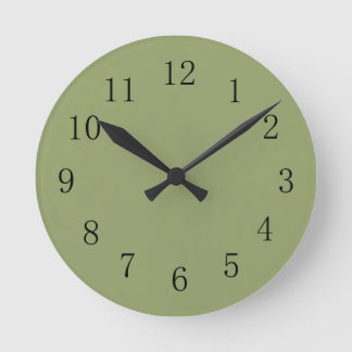 Ronde Horloge vert Avocado