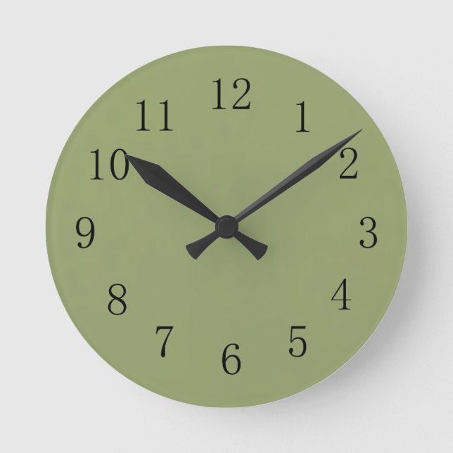 Ronde Horloge vert Avocado (Recto)