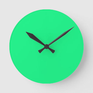 Ronde Horloge verte du néon brillant