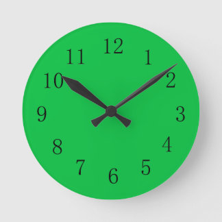Ronde Horloge verte foncée Pastel