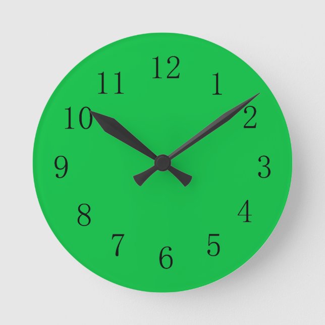 Ronde Horloge verte foncée Pastel (Recto)