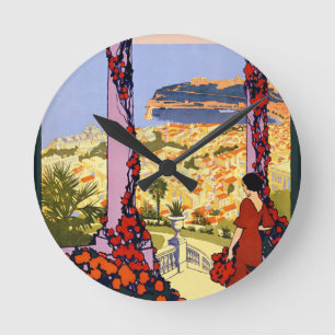 Ronde Horloge vintage Mur Acrylique Monte Carlo Monaco