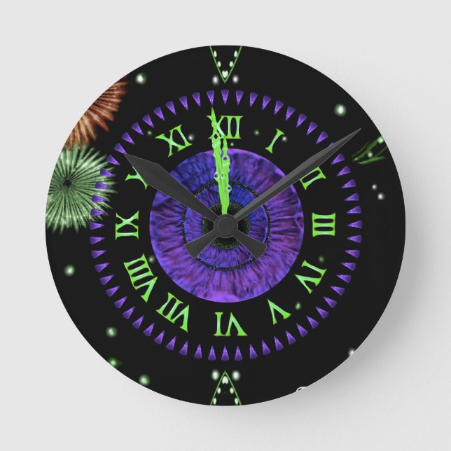 Ronde Horloge Violet de Minuit  (Recto)