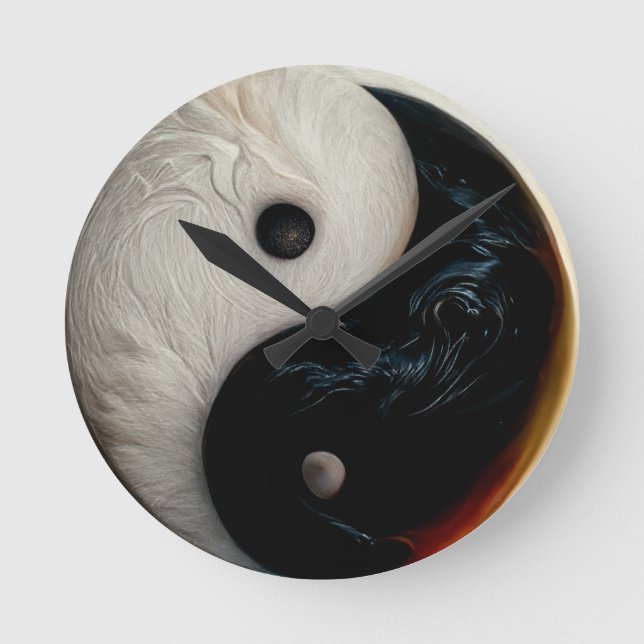 Ronde Horloge Yin et Yang (Recto)