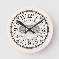 Il est temps de Knit Yarn Horloge Face