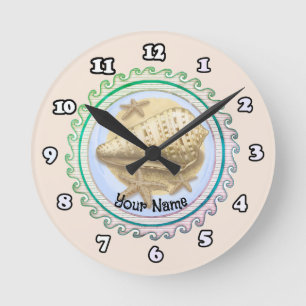 Ronde Jolie horloge coquillage