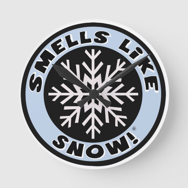Ronde Les odeurs aiment la neige ! Horloge ! (Recto)