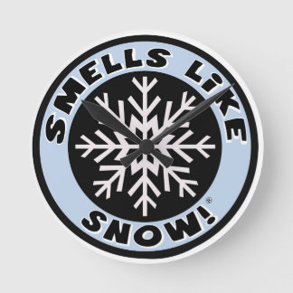 Ronde Les odeurs aiment la neige ! Horloge !