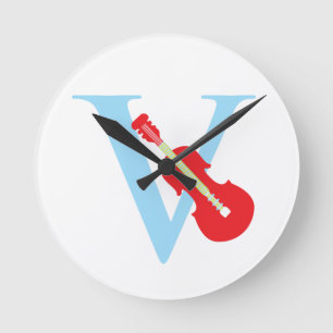 Ronde Lettre V - Horloge initiale