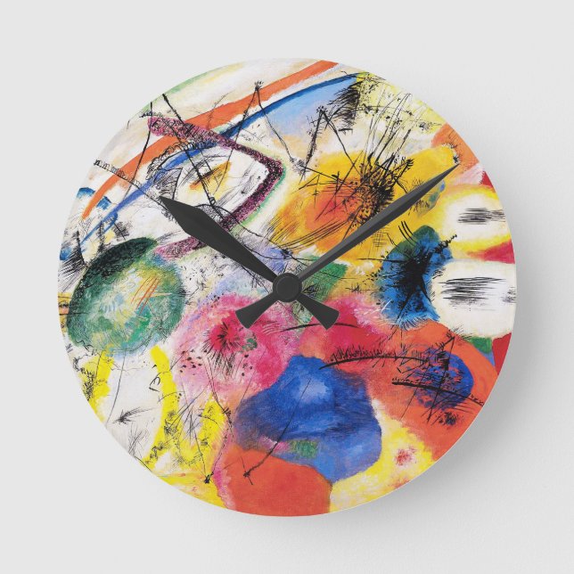 Ronde Lignes horloge noires de Kandinsky (Recto)