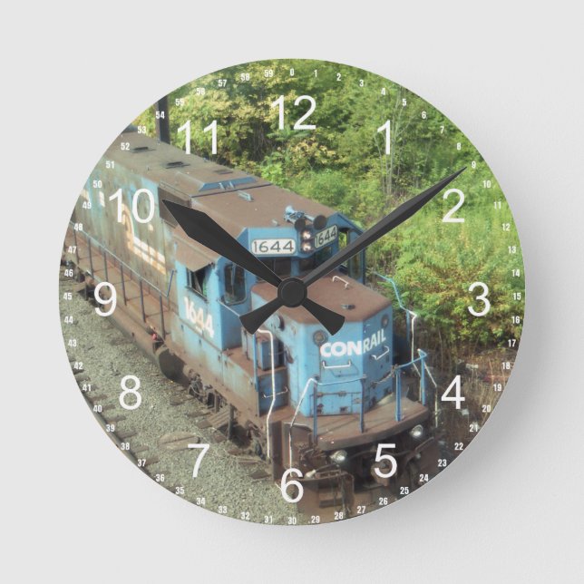 Ronde Locomotive Diesel Conrail #1644 GP-15-1 Horloge mu (Recto)