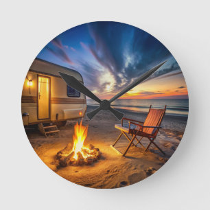 Ronde Maison intérieure classique Horloge "Style Camping