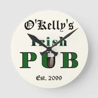 Ronde Man Cave Irish Pub Bar Taverne Wall Horloge