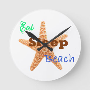 Ronde Manger Dormir Plage - Horloge