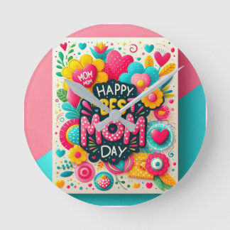 Ronde Meilleure Horloge de Maman 
