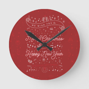 Ronde Merveilleuse horloge du mur de Noël