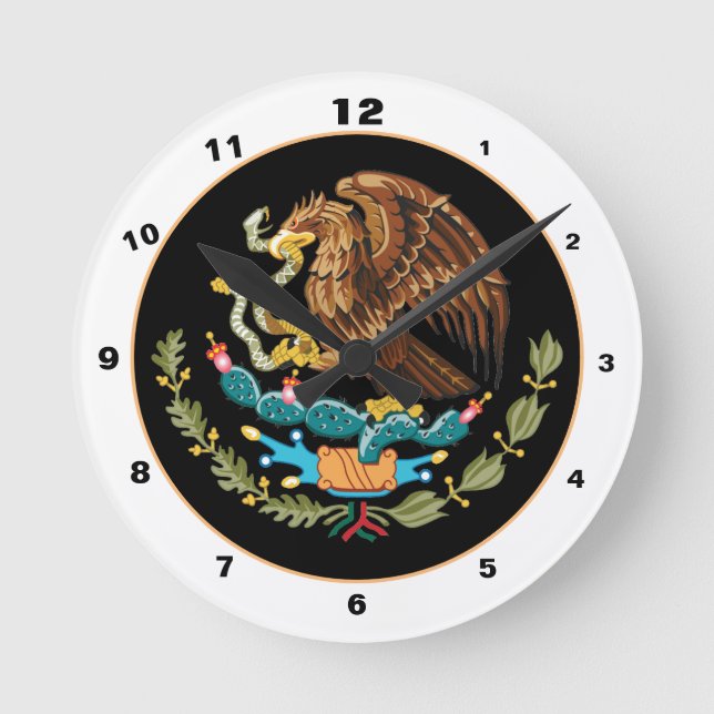 Ronde Mexique élégant, Aigle mexicain, Horloge de la mai (Recto)