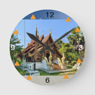 Ronde Murugi Décoration Maison Temple 8" Rond Horloge M