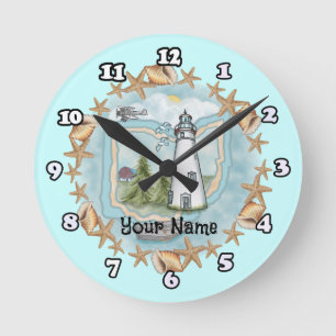 Ronde Ohio Shells Lighthouse horloge