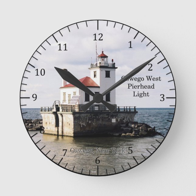 Ronde Oswego West Pierhead Horloge lumineuse (Recto)